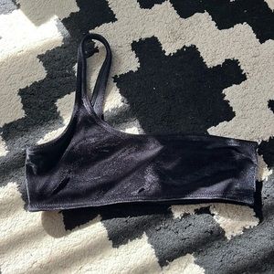 Triangl Swim Melrose Velvet Black Bikini Top